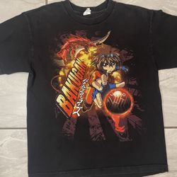 Vintage Y2K Bakugan Battle Brawlers Anime Cartoon T-shirt Size Youth XL Sega