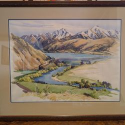 Landscape Watercolor Painting Original (Roy J Dickison) 