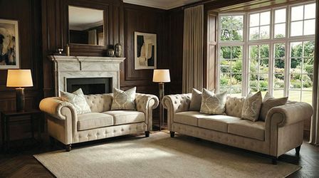Ammirati Beige Sofa + Loveseat