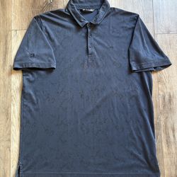 Travis Mathew Shirt Mens XXL Blue Capsize Tie Dye Golf Polo