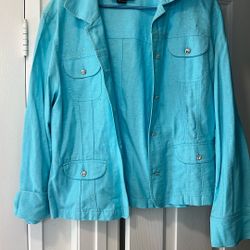 Baby blue denim jacket