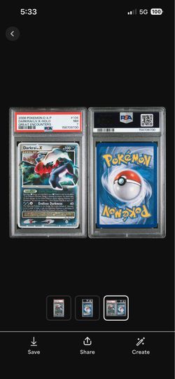 2008 POKEMON DIAMOND & PEARL GREAT ENCOUNTERS DARKRAI LV.X-HOLO 104