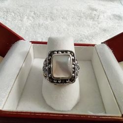 6 Sterling silver rings with different stones