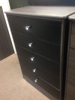 Black and grey dresser
