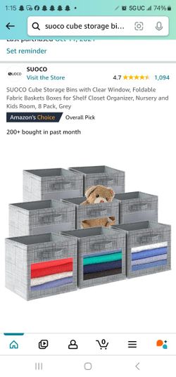 Fabric Foldable Storage Cubes , Pack Of 6