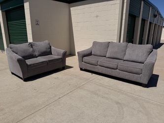 FREE DELIVERY | Grey Sofa & Loveseat Set