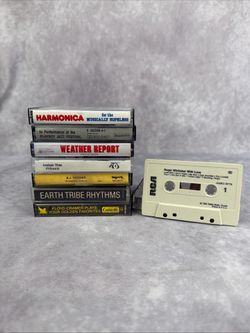 Lot 8 VTG Cassette Tapes Harmonica Musically Hopeless Weather Report Jazz