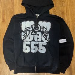 Sp5der 555 black zip up size L