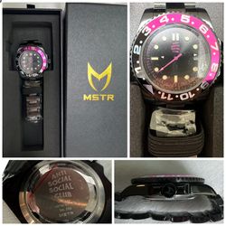 Anti Social Social Club 2Face Black Purple Meister Automatic Voyager Watch