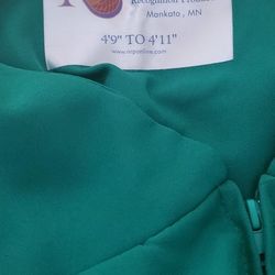 Green Graduation Cap N Gown 