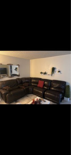 Dark brown sectional