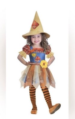 Halloween Toddler Girls Scarecrow Fancy Costume, Size: 2T