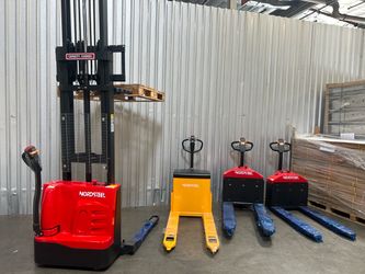 Brand new Nordsteel Electric Pallet Jacks, scissors pallet jacks and forklift stackers and Stacker