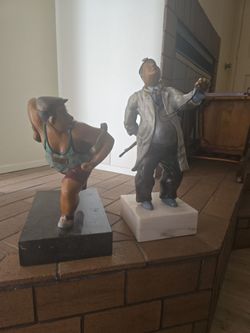 RARE Vintage 1988 Guillermo Forchino Sculptures - Limited Edition Set (Doctor & Runner)