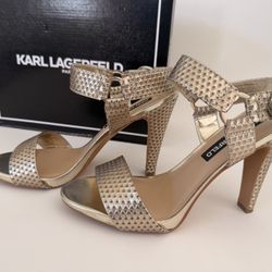 Gold Strap 4 Inch Heels