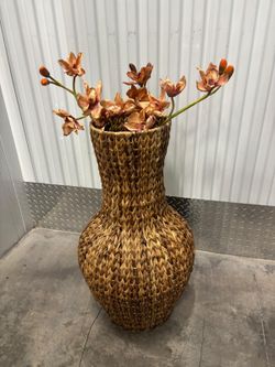 Woven Wicker vase basket 3’ tall … $50