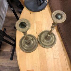 brass candle holders