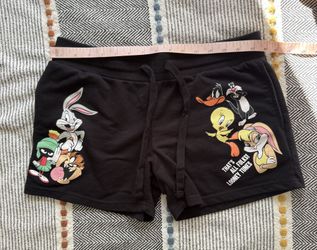 Looney Tunes Sweat Shorts Medium Womens Vintage Style 