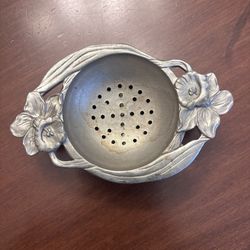 Pewter Antique Tea Bag Holder