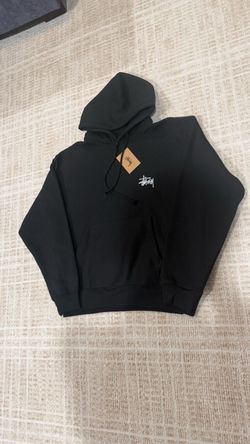 stussy hoodie black