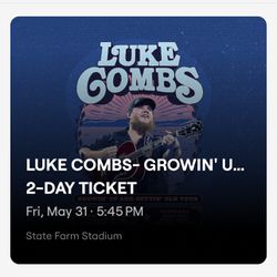 Luke Combs FLOOR SEATS 2 Day Tickets Fri & Sat