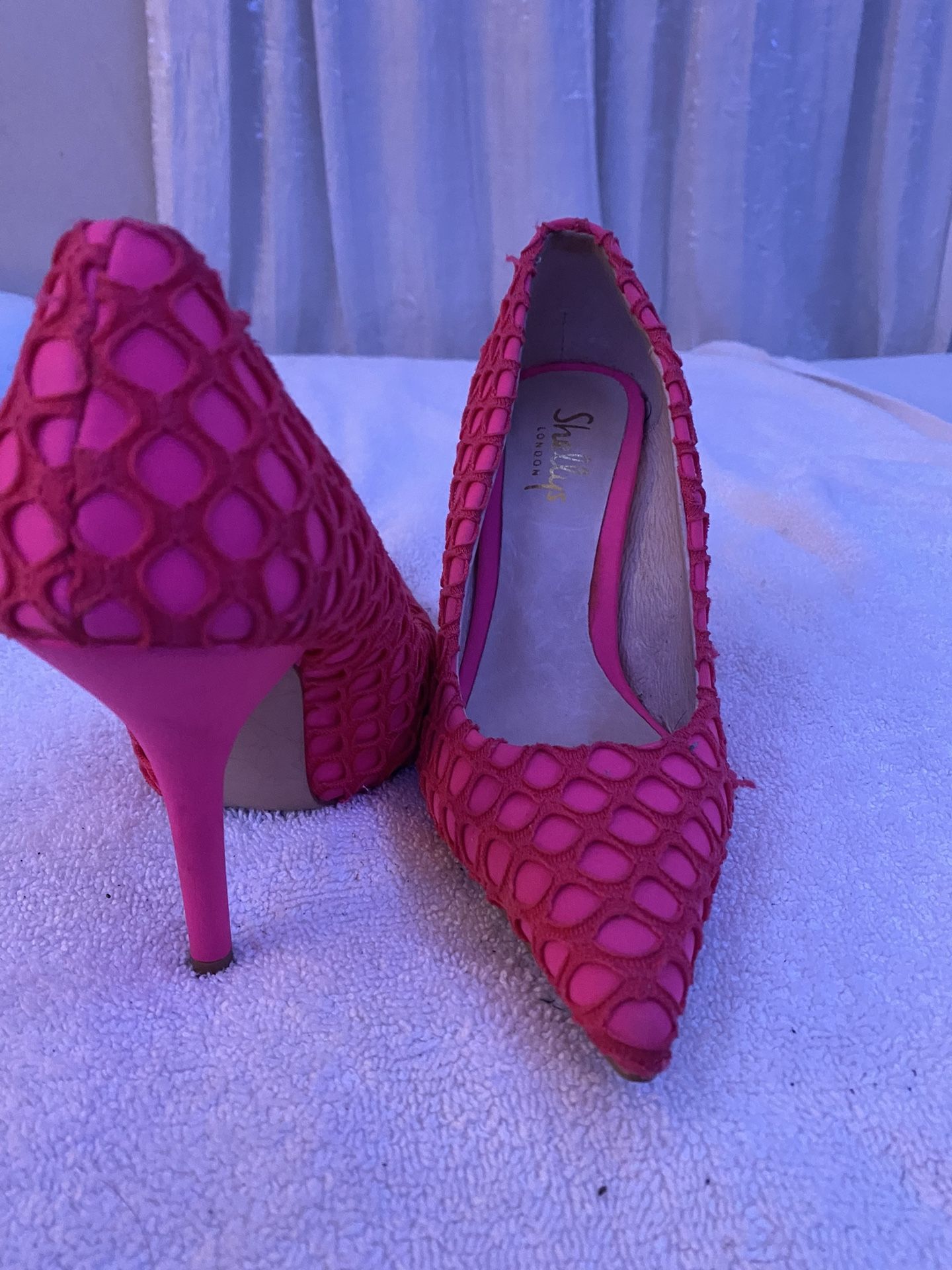 Pink Netted Heels