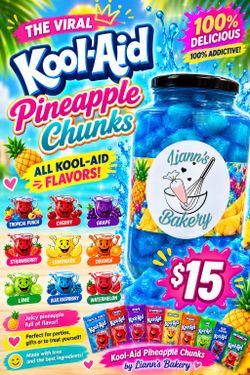 Koolaid pineapple chunks
