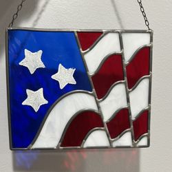 American Flag Stained Glass