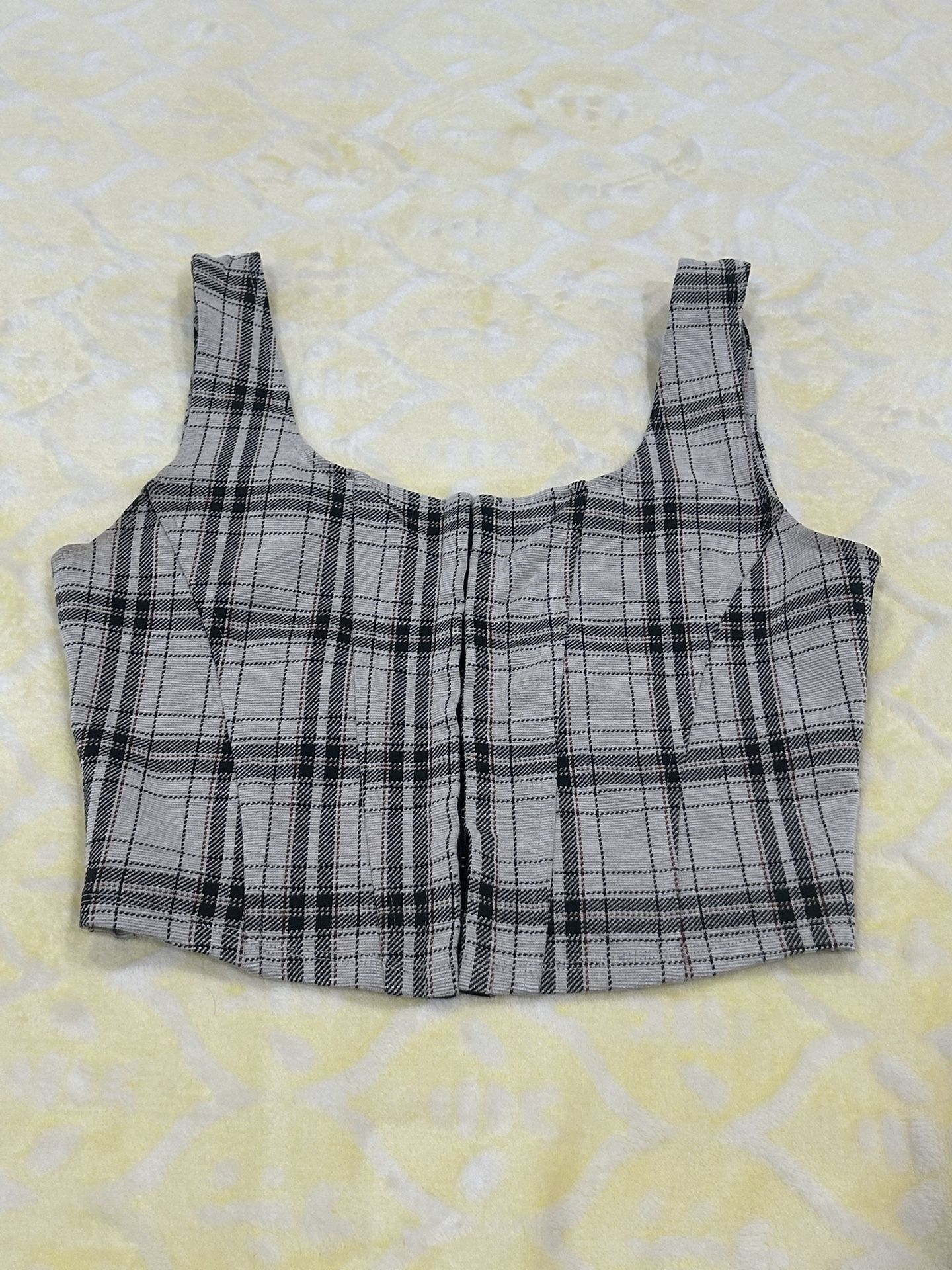 Cropped Plaid Top