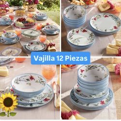 Vajilla 12 Piezas Línea Nueva Melamina $120.00 Especial Princess House Ventas Finales 