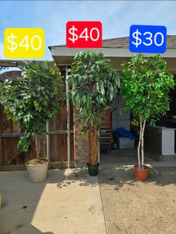 3 large 7 1/2 ft artificial trees
