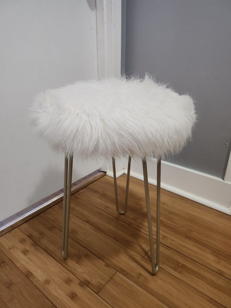 Faux Fur Stool