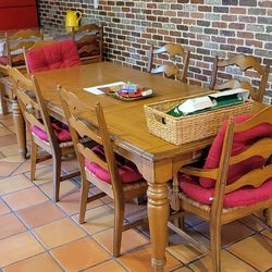 Dining table and chairs