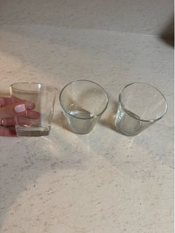 Small glasses for water or juice