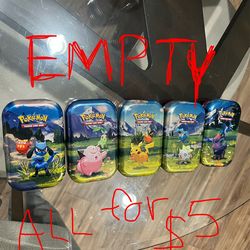 EMPTY ascended heroes pokemon tins TAKE ALL $5