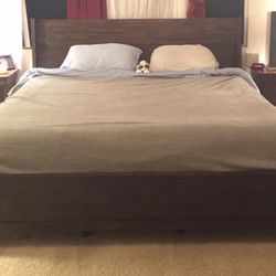 Solid Wood king bed Frame 