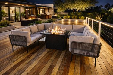 Home goods Outdoor sectional sofa & propane fire Pit