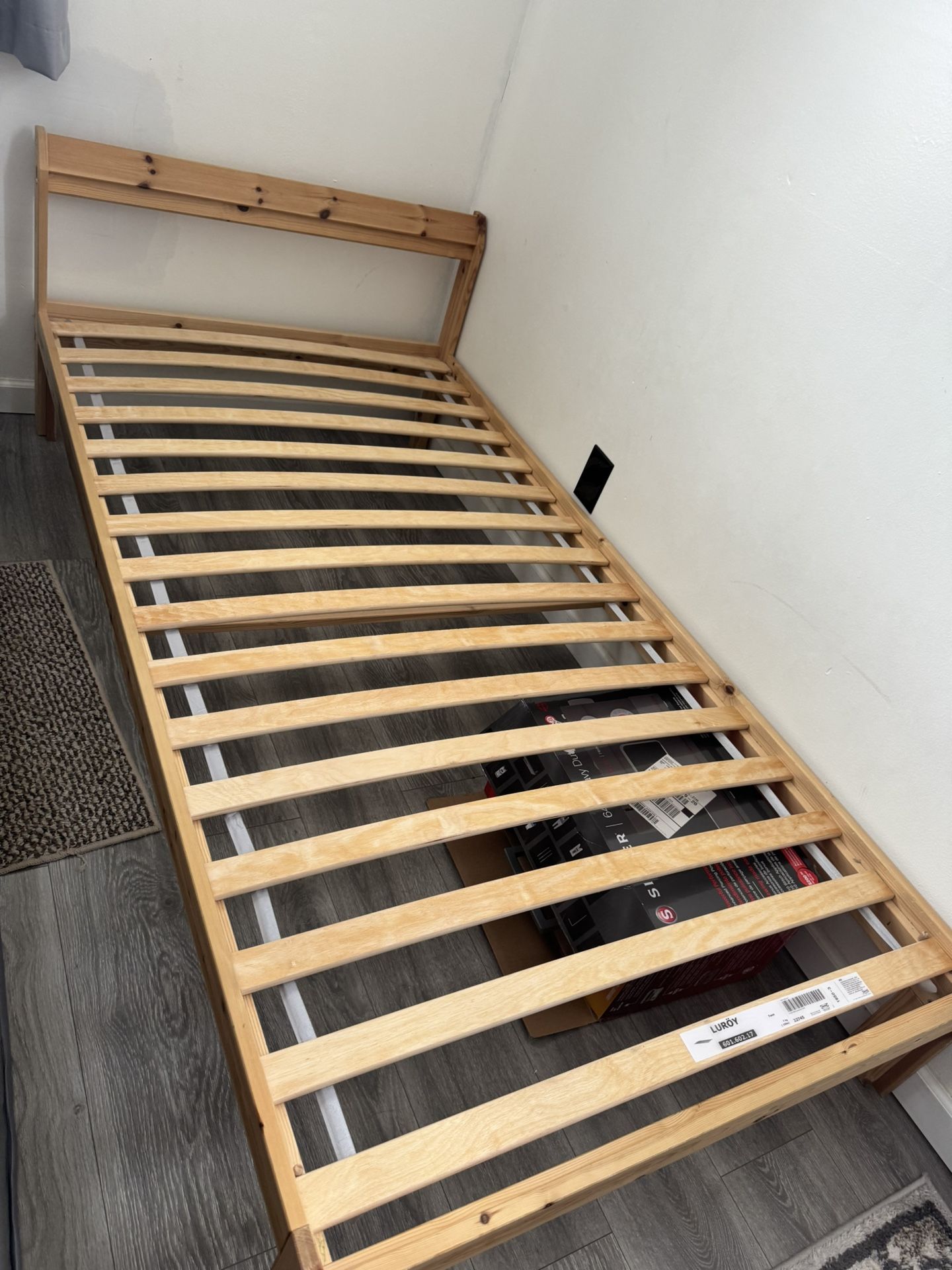 Twin Bed Frame (with Free Mattress)