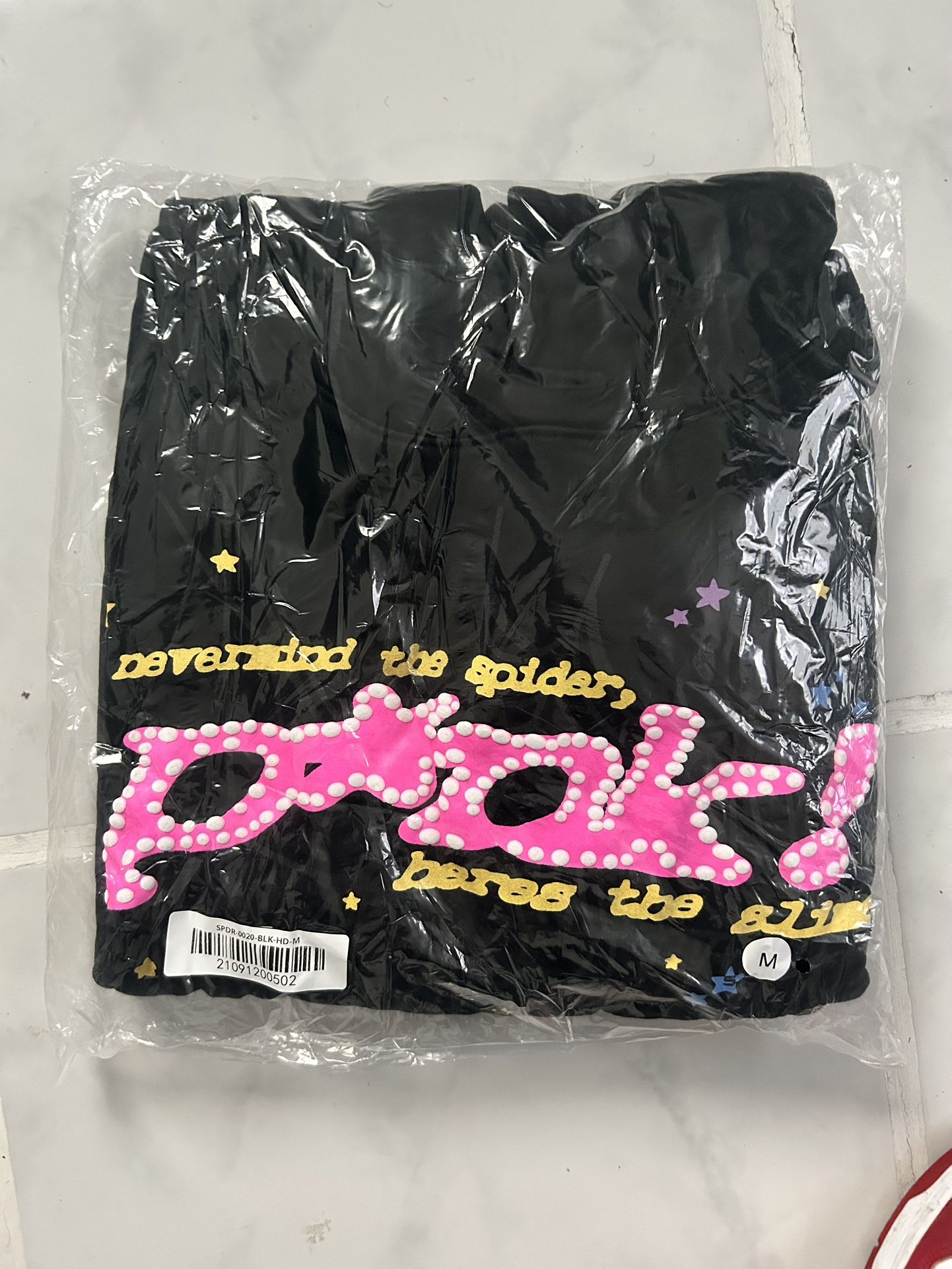Pink Sp5der Hoodie (Black)
