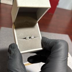 Moissanite Earrings 925 Silver 