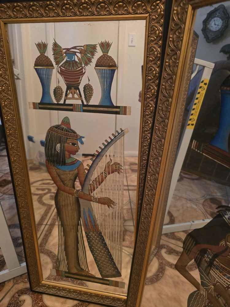 Beautiful Egyptian Mirrors With Musicians
