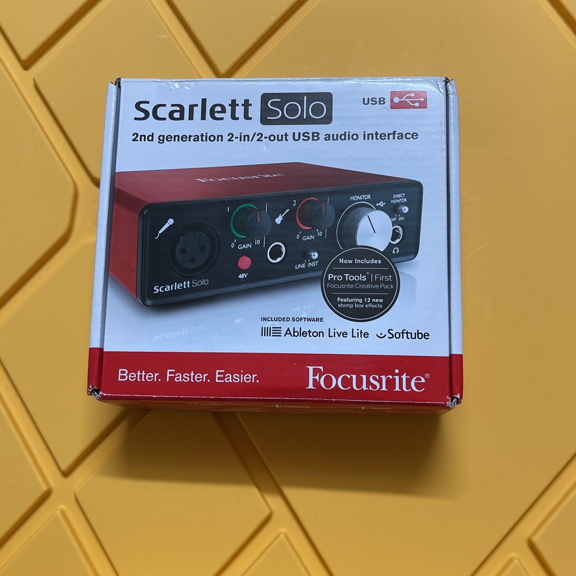 Scarlett Solo 2nd Gen USB Audio Interface with Pro Tools First