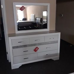 Dresser with Mirror White 🤍🪞
