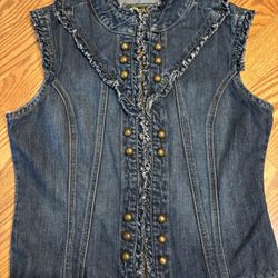 Women’s Jean Jacket Vest. Medium