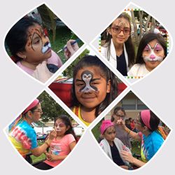 Pinto caritas para un grupo pequeño