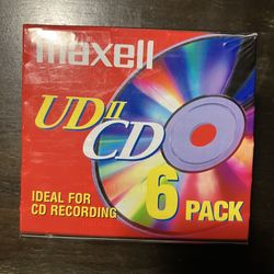 Vintage Maxell UDII CD Audio Cassette 6 Pack 74 Min