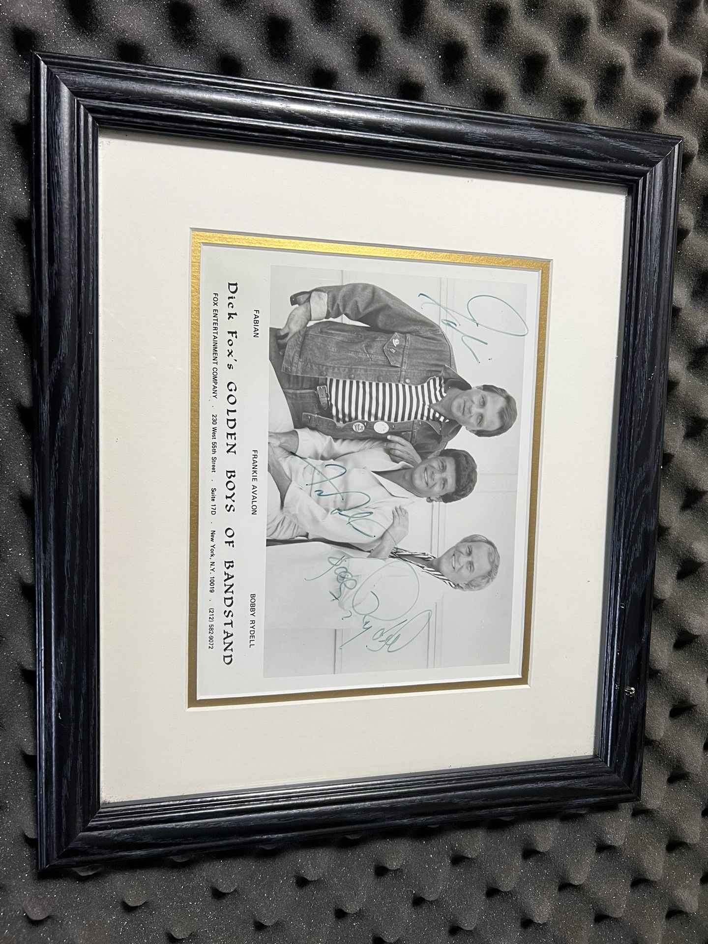 Golden Boys of Bandstand Foto autografiada por Fabian, Frankie Avalon y Bobby Rydell Con certifi