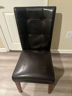 Black Faux Leather Chair