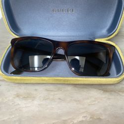 Gucci Polarized Brown Square Men’s Sunglasses GG0381S 009 57 18 145