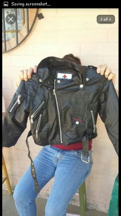 Kids motorcycle leather jacket
